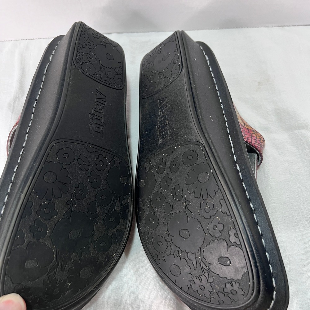 Alegria PG Lite Comfort Clogs Shoes Women's 10.5 Pink Snakeskin Retired ALG716 - Picture 7 of 9